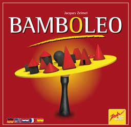 Bamboleo box: a picture of the game on a red background