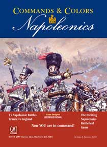 Box art for Commands & Colors: Napoleonics showing cavalrymen in a battle