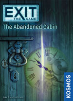 The Abandoned Cabin cover: a locked wooden door and a clock