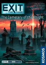 Cover from EXIT - The Cemetery of the Knight: a graveyard at sunset