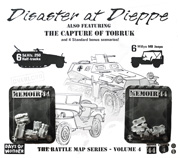Front of the Disaster at Dieppe pack showing the model vehicles included