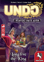 Cover of Undo: Long Live the KIng - a mediaeval banquet table where the King lies dead, head on the table
