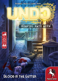 Cover from Undo - Blood in the Gutter: a bloodied corpse lies in an alleyway