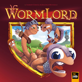Cover of Wormlord: a knot of battling worms wearing bits of armour
