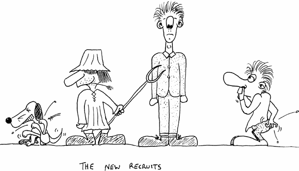 The New Recruits: a bunch of hayseeds ... and a dog