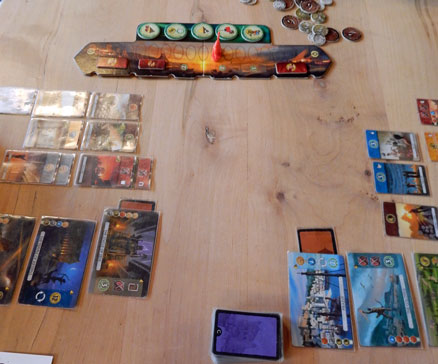 Playing 7 Wonders Duel - lots of cards on the table