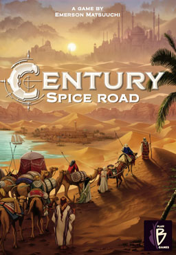 Cover of Century Spice Road: a caravan wends across the desert towards the domes and minarets of a city