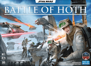 Battle of Hoth cover: rebel fighters and speeders fighting off AT-ATs