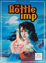 Cover of The Bottle Imp: A dark-haired woman tries to pass on the bottle