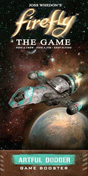 Box of the Artful Dodger expansion to Firefly: the game - picture of the ship in flight