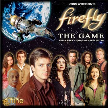 Cove from Firefly: the board game - a montage of the cast in front of the ship