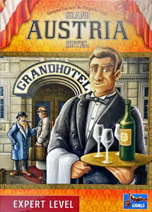 Cover of Grand Austria Hotel: a waiter carries wine and glasses on a tray with the hotel entrance in the background