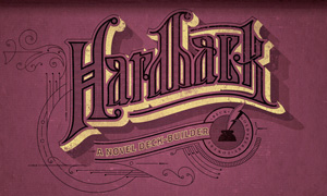Cover of Hardback: it says "Hardback" on a drak red background