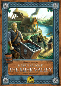 Cover of Haspelknecht: the Ruhr Valley - miners at work with river barges in the background
