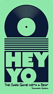 Cover of Hey Yo: the words Hey Yo against a drawing of a vinyl record