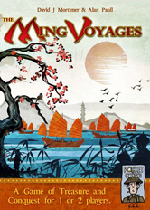 Cover of The Ming Voyages - a fleet of Chinese junks setting sail under cherry blossom