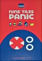 Cover of Nine Tiles Panic: game icons on a red and blue background
