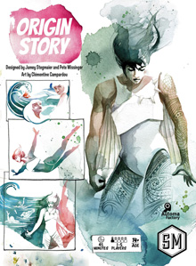Origin Story cover: a female figure transforms into something super