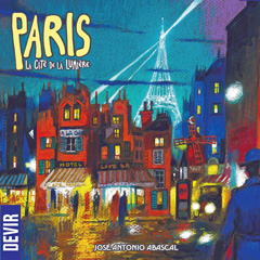 Cover of Paris: City of Light - a nighttime cityscape with lasers from the Eiffel Tower