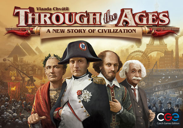 Cover of the 2015 edition of Through the Ages featuring Caesar, Napoleon, Shakespeare and Einstein