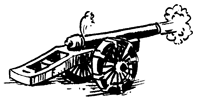 A cannon fires