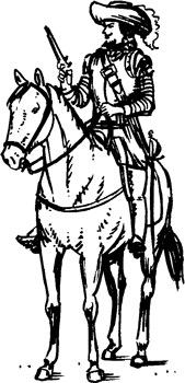 A cavalryman with a pistol