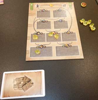My board with resources and cash during Artificium
