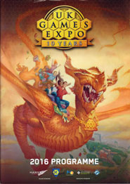Cover of the UK Games Expo 2016 programme booklet