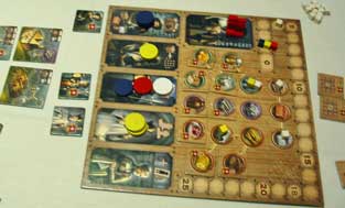 The Helevtia main board during play