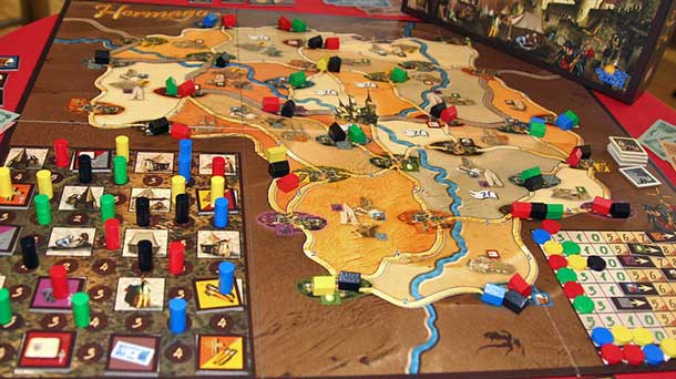 Photo of a game of Hermagor in progress