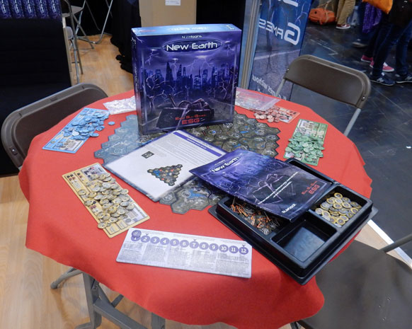 Photo of the published game of New Earth
