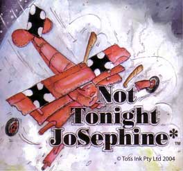 Artwork from Not Tonight Josephine - the Red Baron's plane crashing