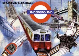 Box art from On the Underground: Tube trains and London landmarks