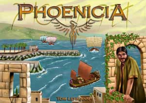Phoenicia box art: Phoencian ships enter a harbour