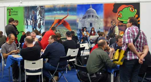 Spiel '11: the Treefrog stand with its highly effective backdrop
