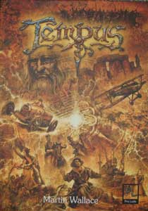 Box art from Tempus: a montage of historical icons