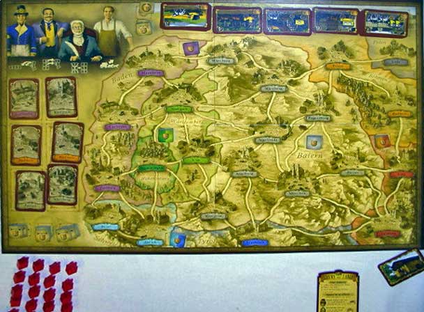 The board and cards from Thurn & Taxis