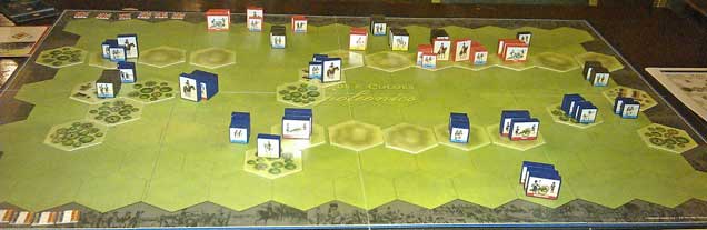 End of Waterloo second time round: Hougoumont holds out, but is surrounded by French forces and unsupported
