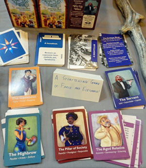 The What Ho, World! cards on display