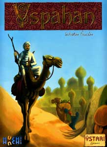 Yspahan box art: a trader on a camel in the desert