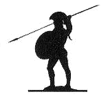 Silhouette of Greek hoplite